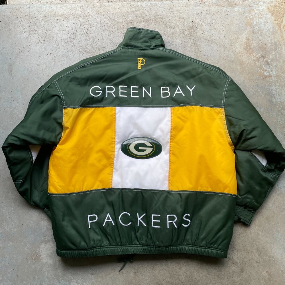 Vintage Green Bay Packers Pro Player Jacket Insulated NFL Retro Men’s XL